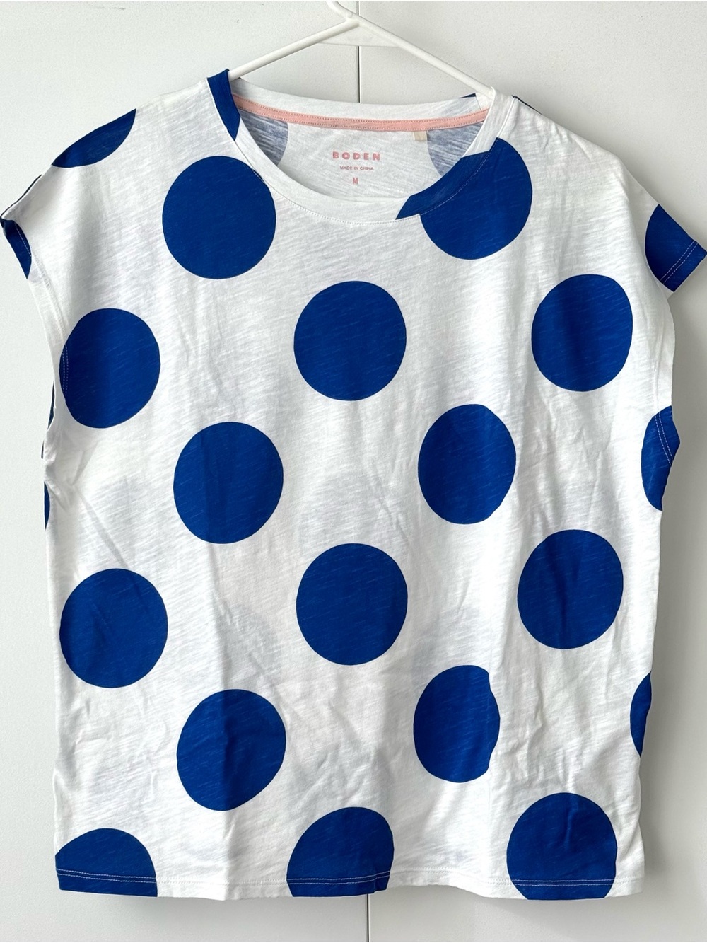 Boden Women’s Boden Louisa Cotton Slub T-shirt in Bright Blue Spot, size M